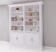 Large bookcase with ornaments, 4 doors and open space, BAS + SUP