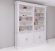 Large bookcase with ornaments, 4 doors and open space, BAS + SUP