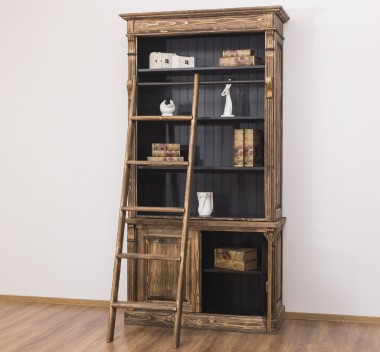 2-door BAS Bookcase + SUP open display case, Directoire Collection