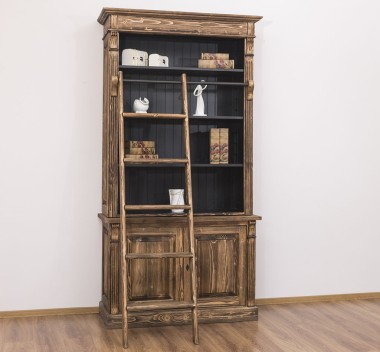 2-door BAS Bookcase + SUP open display case, Directoire Collection