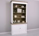 2-door BAS Bookcase + SUP open display case, Directoire Collection