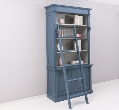 2-door BAS Bookcase + SUP open display case, Directoire Collection