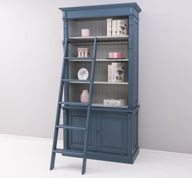 2-door BAS Bookcase + SUP open display case, Directoire Collection