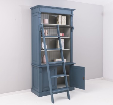 2-door BAS Bookcase + SUP open display case, Directoire Collection