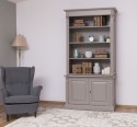 2-door BAS Bookcase + SUP open display case, Directoire Collection