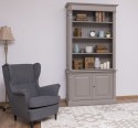 2-door BAS Bookcase + SUP open display case, Directoire Collection