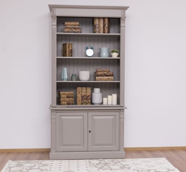 2-door BAS Bookcase + SUP open display case, Directoire Collection