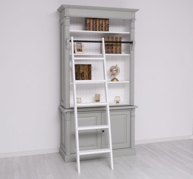 2-door BAS Bookcase + SUP open display case, Directoire Collection