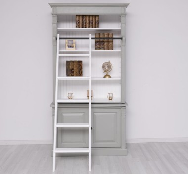 2-door BAS Bookcase + SUP open display case, Directoire Collection