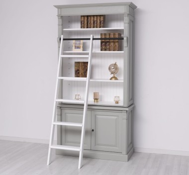 2-door BAS Bookcase + SUP open display case, Directoire Collection