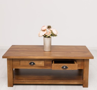 Coffee table with 2 drawers 120x65x45cm