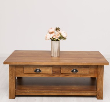 Coffee table with 2 drawers 120x65x45cm