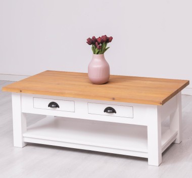 Coffee table with 2 drawers 120x65x45cm