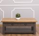 Coffee table with 2 drawers 120x65x45cm, oak top