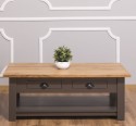 Coffee table with 2 drawers 120x65x45cm, oak top