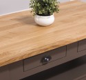 Coffee table with 2 drawers 120x65x45cm, oak top