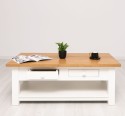 Coffee table with 2 drawers 120x65x45cm, oak top