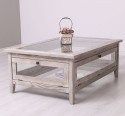 Coffee table with glass, 4 glass doors 120cm