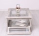 Coffee table with glass, 4 glass doors 120cm