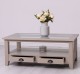 Square coffee table with glass