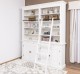 Bookcase with four doors, 200 x 40 x 240 cm, MDF, with ladder