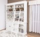 Bookcase with four doors, 200 x 40 x 240 cm, MDF, with ladder