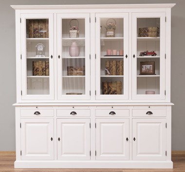 Buffet cabinet with eight doors and four drawers, 227 x 50 x 225 cm, MDF