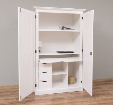 Writing desk with two doors, 120 x 60 x 190 cm, MDF