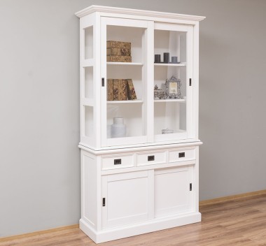 Buffet cabinet with four sliding doors and three drawers 125 x 48 x 215 cm, MDF