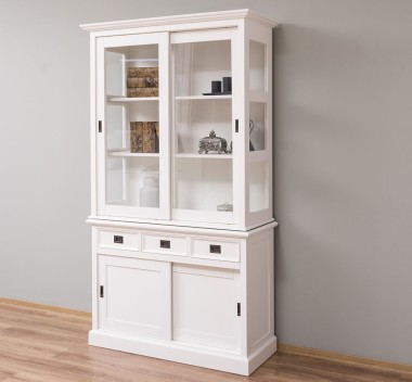 Buffet cabinet with four sliding doors and three drawers 125 x 48 x 215 cm, MDF