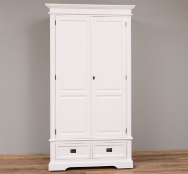 Wardrobe with two doors and two drawers, 119 x 61 x 220 cm, MDF