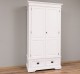 Wardrobe with two doors and two drawers, 119 x 61 x 220 cm, MDF