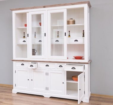 Buffet cabinet with eight doors and nine drawers, 204 x 50 x 220 cm, MDF