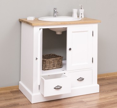 Bathroom cabinet for sink, oak countertop - sink is not included in the price