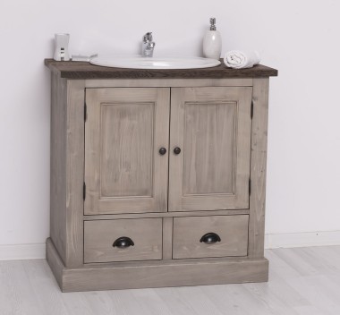 Bathroom cabinet for sink, oak countertop - sink is not included in the price