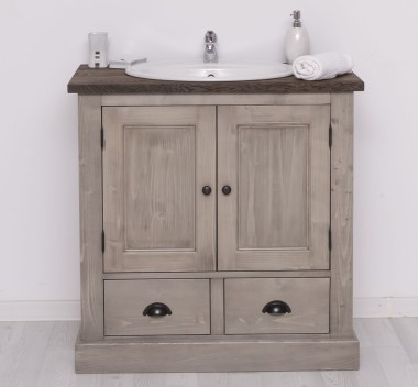 Bathroom cabinet for sink, oak countertop - sink is not included in the price