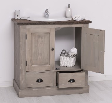 Bathroom cabinet for sink, oak countertop - sink is not included in the price