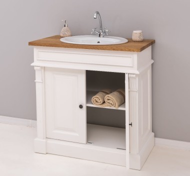 Bathroom cabinet for sink, ornamental, oak top - sink is not included in the price