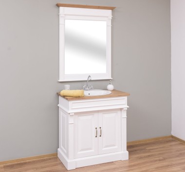 Bathroom cabinet for sink, ornamental, oak top - sink is not included in the price