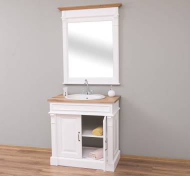 Bathroom cabinet for sink, ornamental, oak top - sink is not included in the price