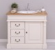 Ornamental bathroom cabinet for sink with 3 drawers and 1 door, oak top - sink is not included in th