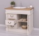 Ornamental bathroom cabinet for sink with 3 drawers and 1 door, oak top - sink is not included in th