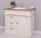 Ornamental bathroom cabinet for sink with 3 drawers and 1 door, oak top - sink is not included in th