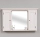 Bathroom mirror with 2 storage spaces with door