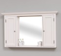 Bathroom mirror with 2 storage spaces with door