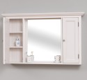 Bathroom mirror with 2 storage spaces with door