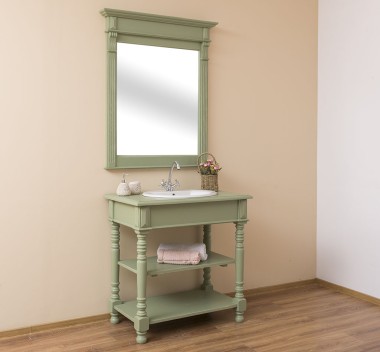 Bathroom cabinet for sink with turned legs - the sink is not included in the price