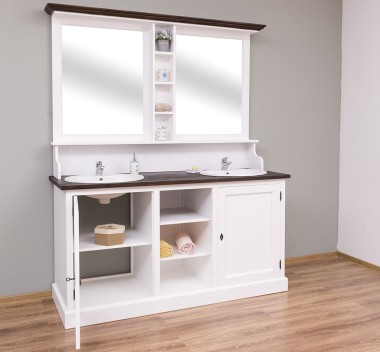 Bathroom cabinet for 2 sink, BAS + SUP - sink not included in the price