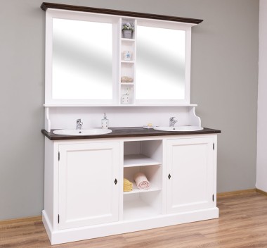 Bathroom cabinet for 2 sink, BAS + SUP - sink not included in the price