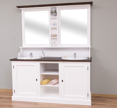 Bathroom cabinet for 2 sink, BAS + SUP - sink not included in the price